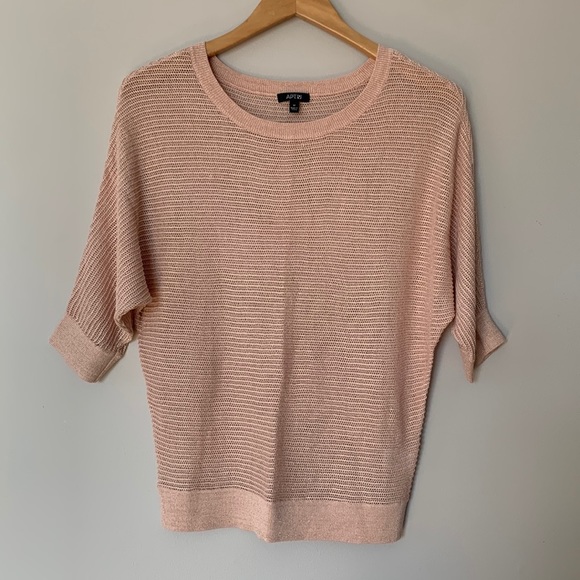 Pink and rose gold metallic batwing sweater - Picture 1 of 6